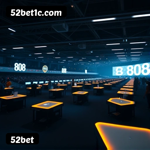 Números do app 52bet em material de marketing — ilustração, não auditoria